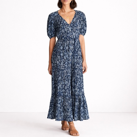 Faherty Dresses & Skirts - FAHERTY Orinda Blue Esna Floral Maxi Dress XS
